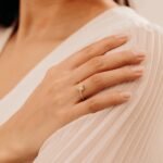 14K Solid Gold Natural Diamond Starburst Heart Ring - Image 4