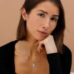 Diamond Tag Necklace with Paperclip Chain - Image 3