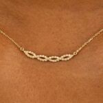 Natural Diamond Twist Necklace - Image 5