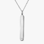 Diamond Vertical Tag Necklace - 图片 2