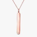 Diamond Vertical Tag Necklace - 图片 4