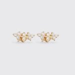 Natural Diamond Vine Ear Climbers Studs - 图片 4