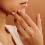 14K Solid Gold Natural Diamond Wave Ring - Image 3