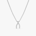 Natural Diamond Wishbone Necklace - Image 3