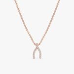 Natural Diamond Wishbone Necklace - Image 2