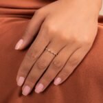 18K Solid Gold Distance Natural Diamond Half-Eternity Band - Image 5