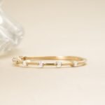 18K Solid Gold Distance Natural Diamond Half-Eternity Band - Image 3