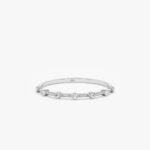 18K Solid Gold Distance Natural Diamond Half-Eternity Band - Image 2