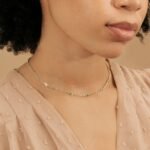 14K Solid Gold Emerald Cuban Chain Station Necklace - Image 5