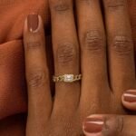 Emerald Cut Natural Diamond Cuban Chain Ring - 图片 5