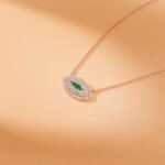 Emerald Diamond Eye Necklace - Image 4