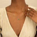 Emerald Diamond Necklace - Image 3
