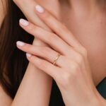 14K Solid Gold Flush Set Natural Diamond Ring - 图片 5