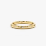 14K 纯金镶天然钻石戒指