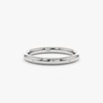 14K Solid Gold Flush Set Natural Diamond Ring - 图片 2