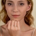 14K Solid Gold Hexagon Moonstone Ring - Image 5