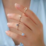 Labradorite and Natural Diamond Engagement Ring - Image 3