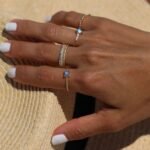 Labradorite and Natural Diamond Engagement Ring - Image 6