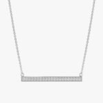 Long Natural Diamond Bar Necklace - Image 3