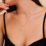 Long Natural Diamond Bar Necklace - Image 5