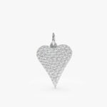 Long Diamond Heart Charm - 图片 5