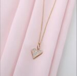 Long Diamond Heart Charm - 图片 2