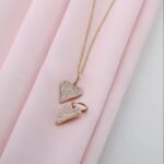 Long Diamond Heart Charm - 图片 4