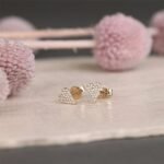 Long Natural Diamond Heart Studs - 图片 5