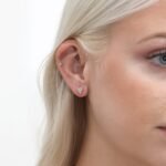 Long Natural Diamond Heart Studs - 图片 4