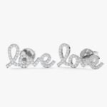 Love Script Natural Diamond Studs - 图片 5