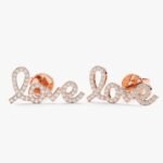 Love Script Natural Diamond Studs - 图片 7