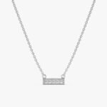 Minimalistic Design Natural Diamond Bar Necklace - 图片 3