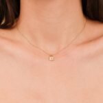 Minimalistic Natural Diamond Padlock Necklace - Image 5