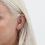 Mixed Natural Diamond Oval Hoop Earrings - 图片 5