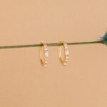 Mixed Natural Diamond Oval Hoop Earrings - 图片 4