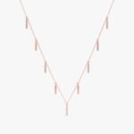 Multi Diamond Bar Necklace - Image 5