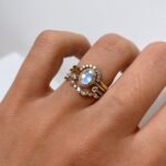 14K Solid Gold Natural Diamond Open Ring - 图片 4