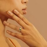 14K Solid Gold Natural Emerald Gatsby Ring - 图片 3