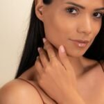 14K Solid Gold Opal and Natural Diamond Engagement Ring - Image 2