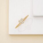 14K Solid Gold Pave Natural Diamond Heart Ring - Image 5