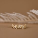 14K Solid Gold Pave Natural Diamond Multi Star Ring - Image 2