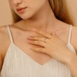 18K Solid Gold Peridot Chain Ring - 图片 5