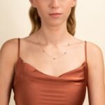 14K Solid Gold Peridot Station Necklace - Image 4