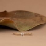 14K Solid Gold Petite Natural Diamond Star Ring - 图片 4
