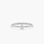 14K Solid Gold Petite Natural Diamond Star Ring - 图片 3
