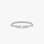 14K Solid Gold Petite Natural Diamond Ring - 图片 2