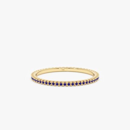 Prong Set Blue Sapphire Eternity Band