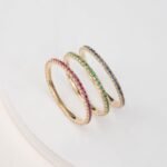 18K Solid Gold Prong Set Ruby Eternity Band - 图片 4