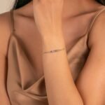 14K Solid Gold Rainbow Sapphire Cuban Chain Bar Bracelet - Image 3