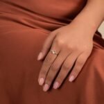 18K Solid Gold Rose Quartz and Natural Diamond Engagement Ring - Image 6